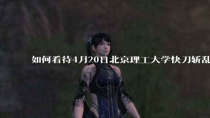 如何看待4月20日北京理工大学快刀斩乱麻处理“宫琳***”的做法？